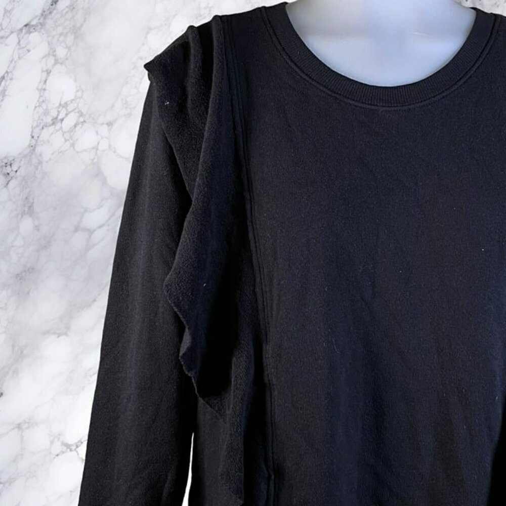 Goldie Ruffle Sweatshirt - Black - Picture 10 of 11